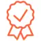 badge orange icon